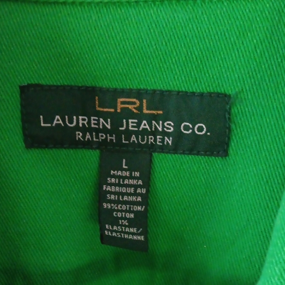 Ralph Lauren Green Jean Jacket  Cropped Tailored Fit - Picture 2 of 12